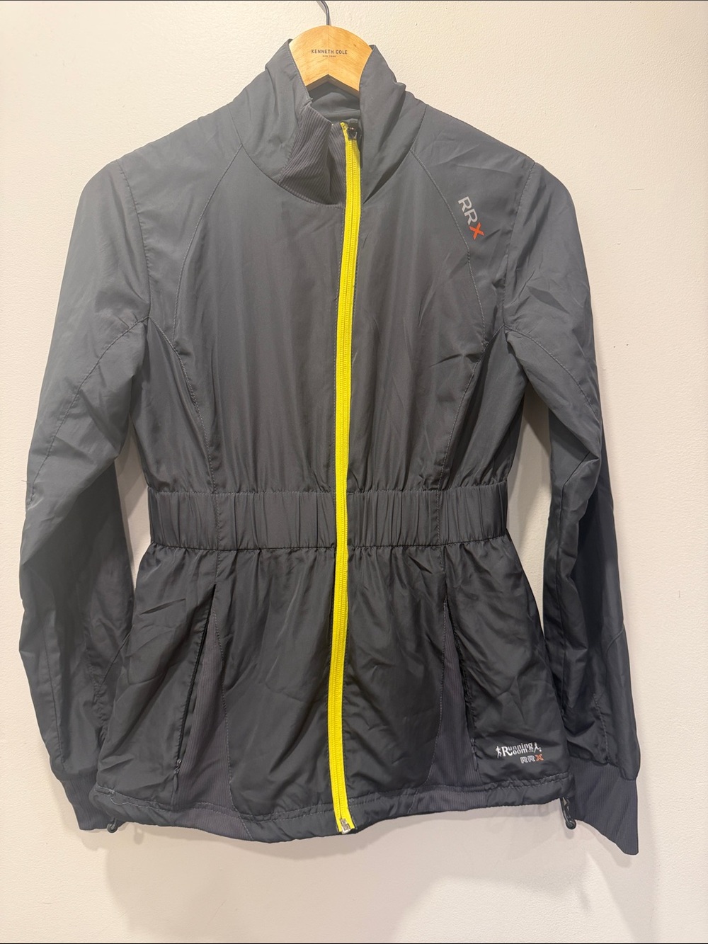 RRX Women's Black Rain Jacket with Yellow Zip